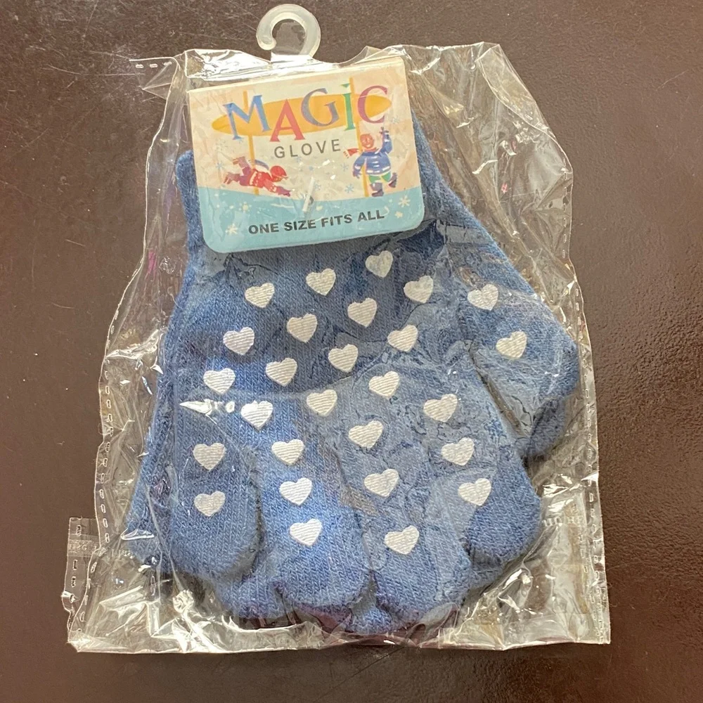 Blue Heart Pattern Magic Gloves - Picture 1 of 1